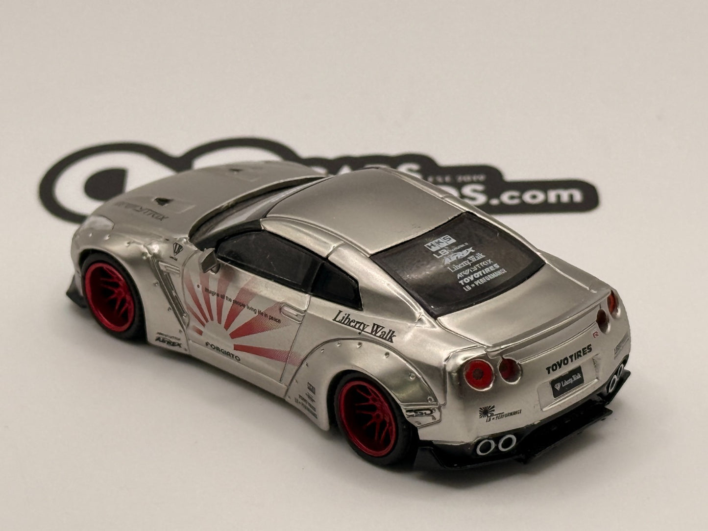 Mini GT #49 Liberty Walk LB Works Nissan GT-R R35 Satin Silver Open Box RARE