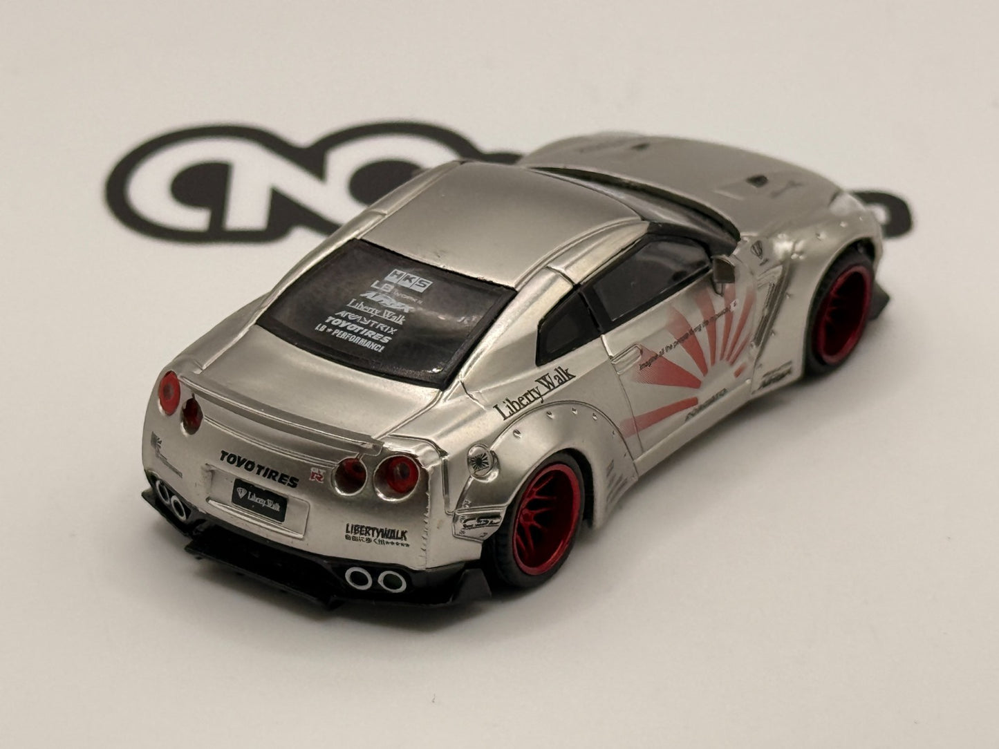 Mini GT #49 Liberty Walk LB Works Nissan GT-R R35 Satin Silver Open Box RARE