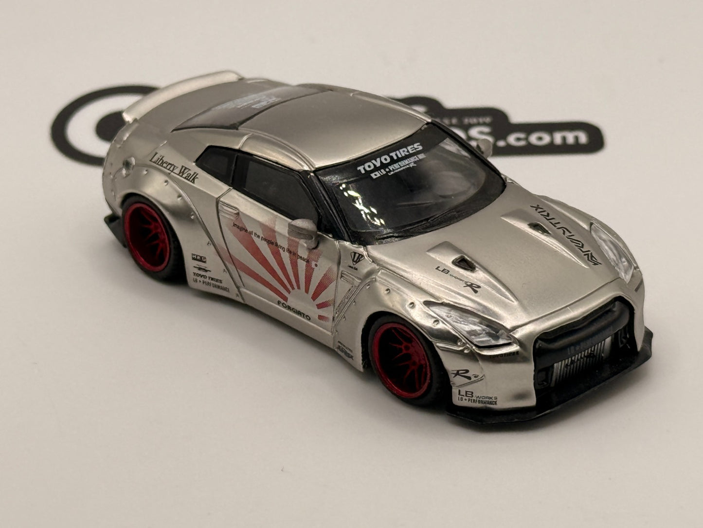 Mini GT #49 Liberty Walk LB Works Nissan GT-R R35 Satin Silver Open Box RARE