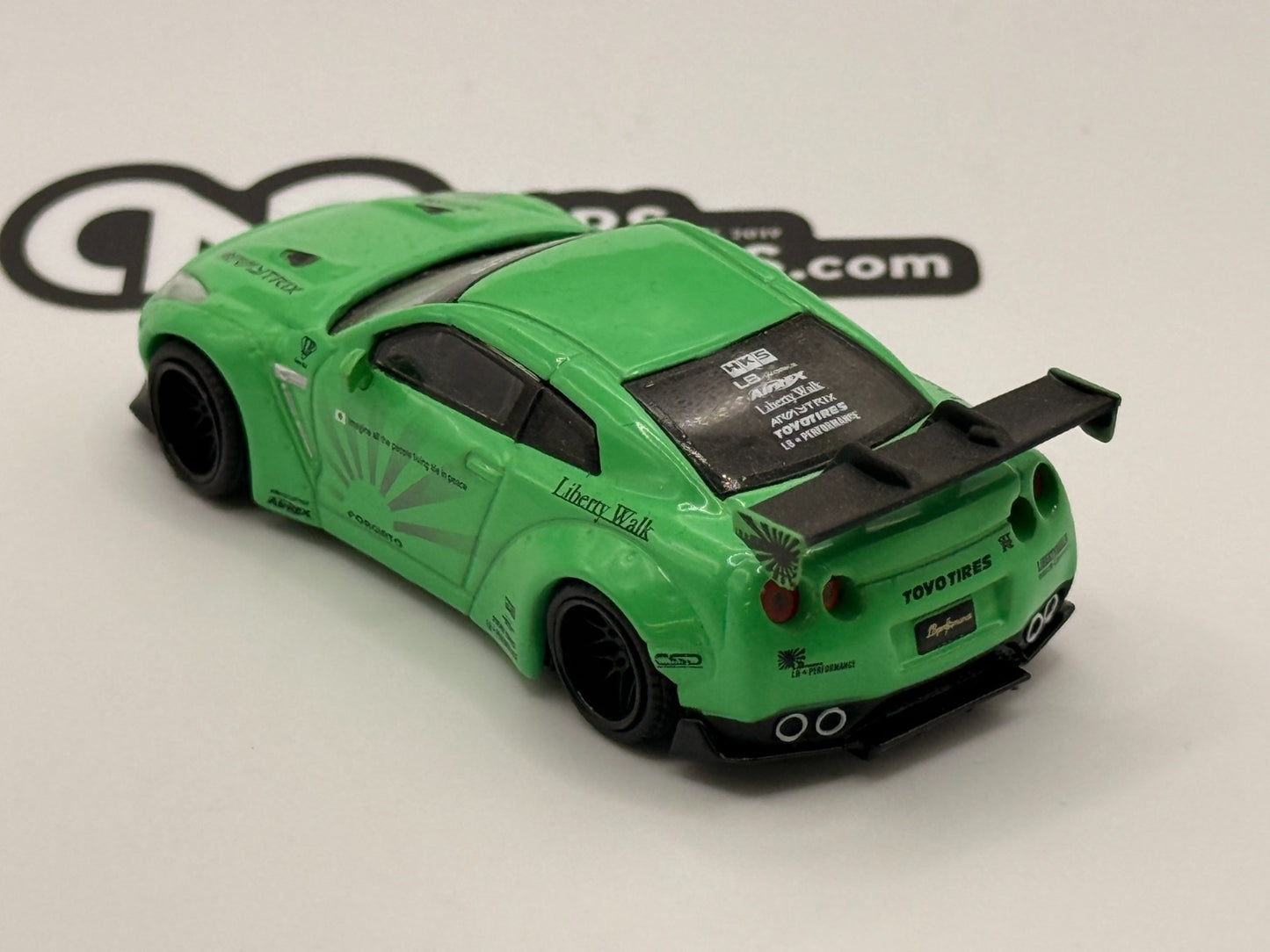 Mini GT #67 Liberty Walk LB Works Nissan GT-R R35 Light Green Open Box RARE