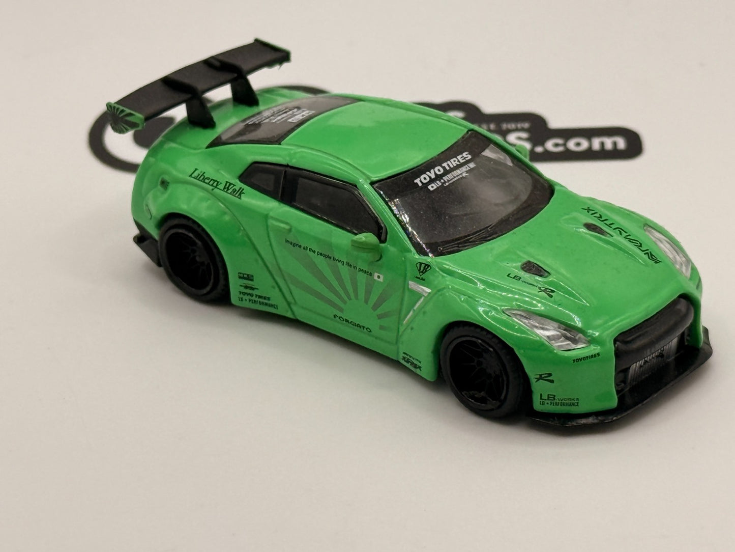 Mini GT #67 Liberty Walk LB Works Nissan GT-R R35 Light Green Open Box RARE
