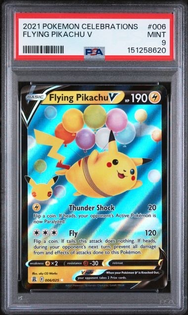2021 POKEMON CELEBRATIONS #006 FLYING PIKACHU V PSA 9 Cert#151258620