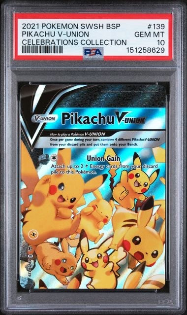 2021 POKEMON PIKACHU V-UNION SWSH139 SWSH140 SWSH141 SWSH142 PSA 10 Set of 4