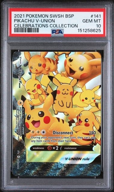 2021 POKEMON PIKACHU V-UNION SWSH139 SWSH140 SWSH141 SWSH142 PSA 10 Set of 4