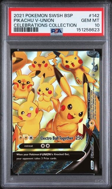 2021 POKEMON PIKACHU V-UNION SWSH139 SWSH140 SWSH141 SWSH142 PSA 10 Set of 4