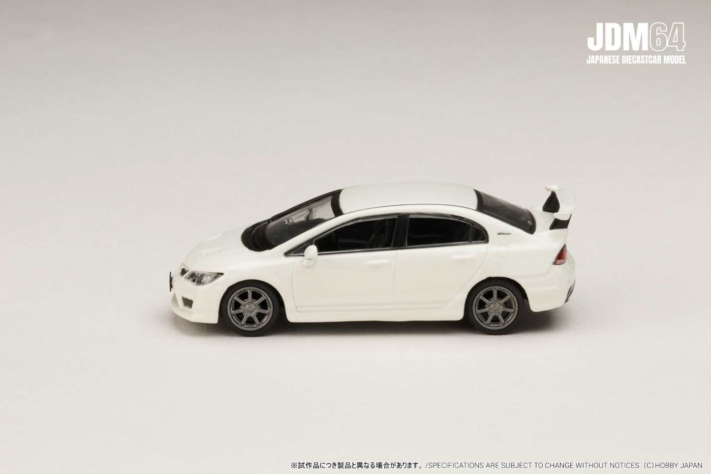HOBBY JAPAN JDM64 1:64 MUGEN CIVIC TYPE R (FD2) Championship White HJDM010-16