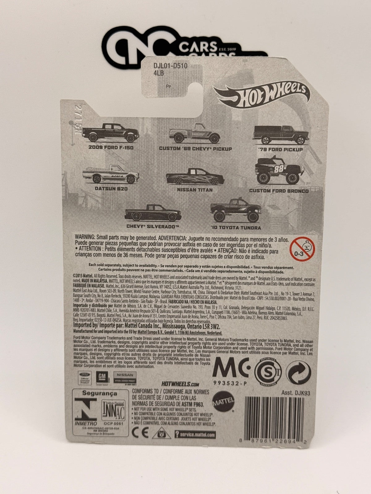 2016 Hot Wheels Rad Trucks Series 8/8 '10 Toyota Tundra Red (Soft Corners)