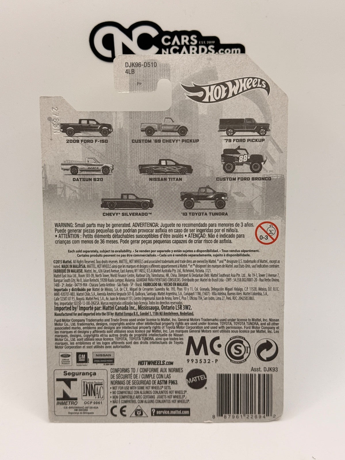 2016 Hot Wheels Rad Trucks Series 1/8 2009 Ford F-150 Black (Soft Corners)