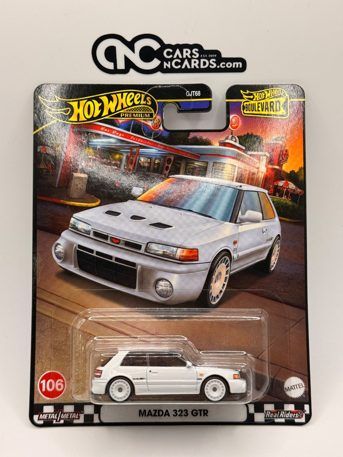 2024 Hot Wheels Premium Boulevard #106 Mazda 323 GTR White