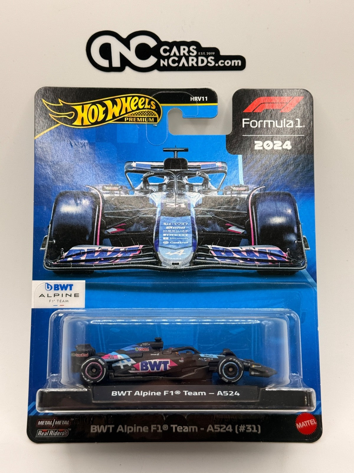 2025 Hot Wheels Premium F1 Formula 1 2024 BWT Alpine F1® Team - A524 (#31)