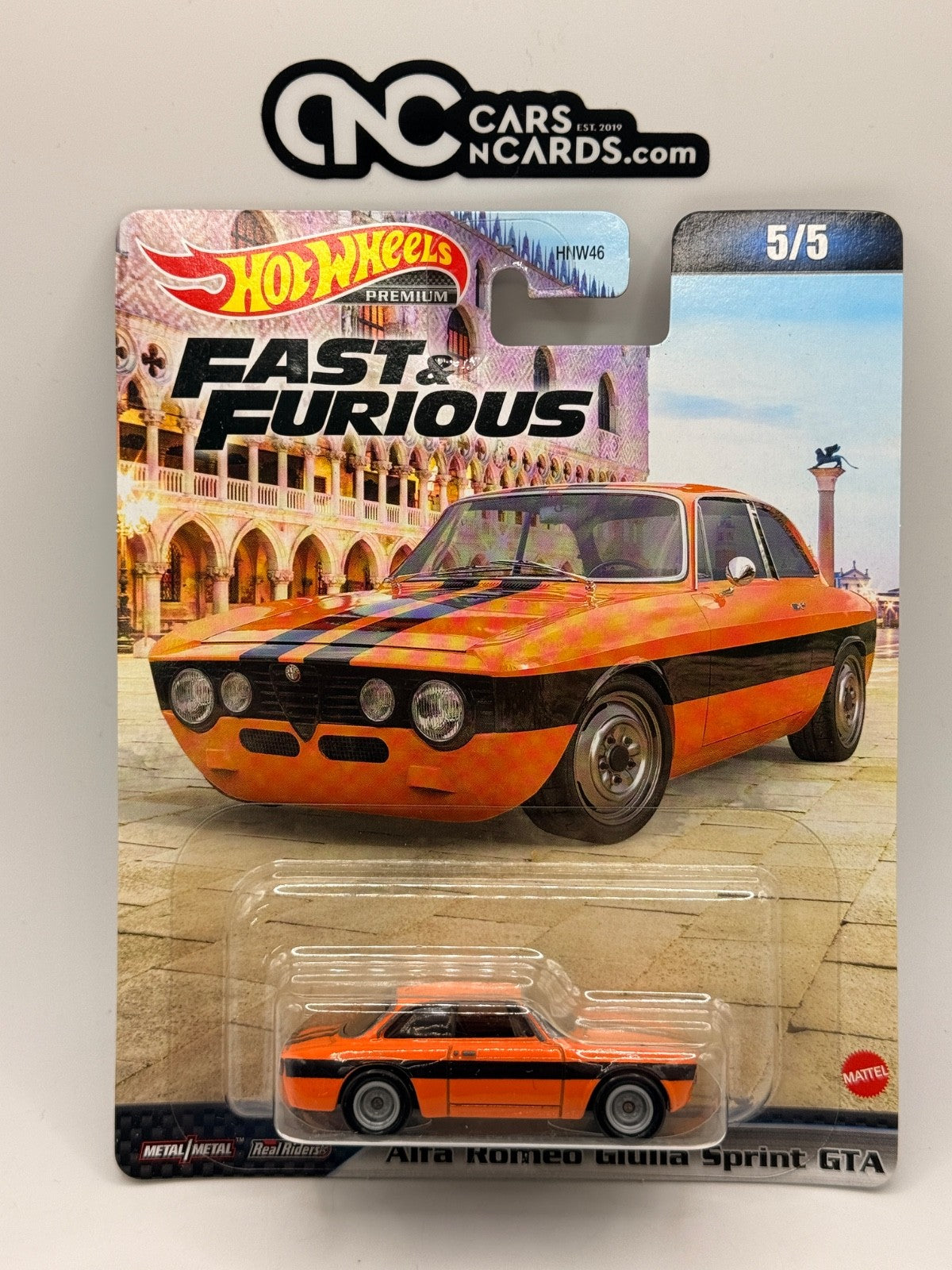 2023 Hot Wheels Premium Fast & Furious 5/5 Alfa Romeo Giulia Sprint GTA Orange