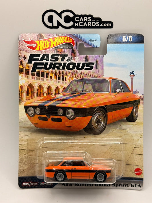 2023 Hot Wheels Premium Fast & Furious 5/5 Alfa Romeo Giulia Sprint GTA Orange