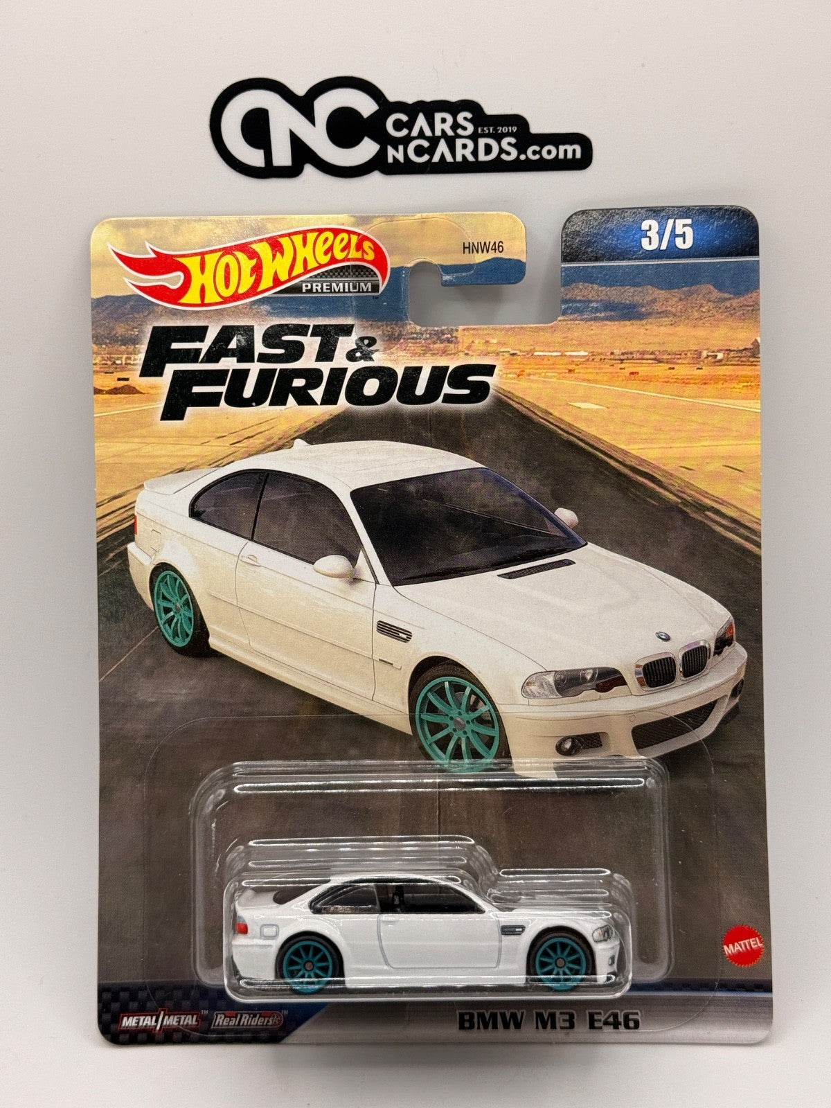 2023 Hot Wheels Premium Fast & Furious 3/5 BMW M3 E46 White