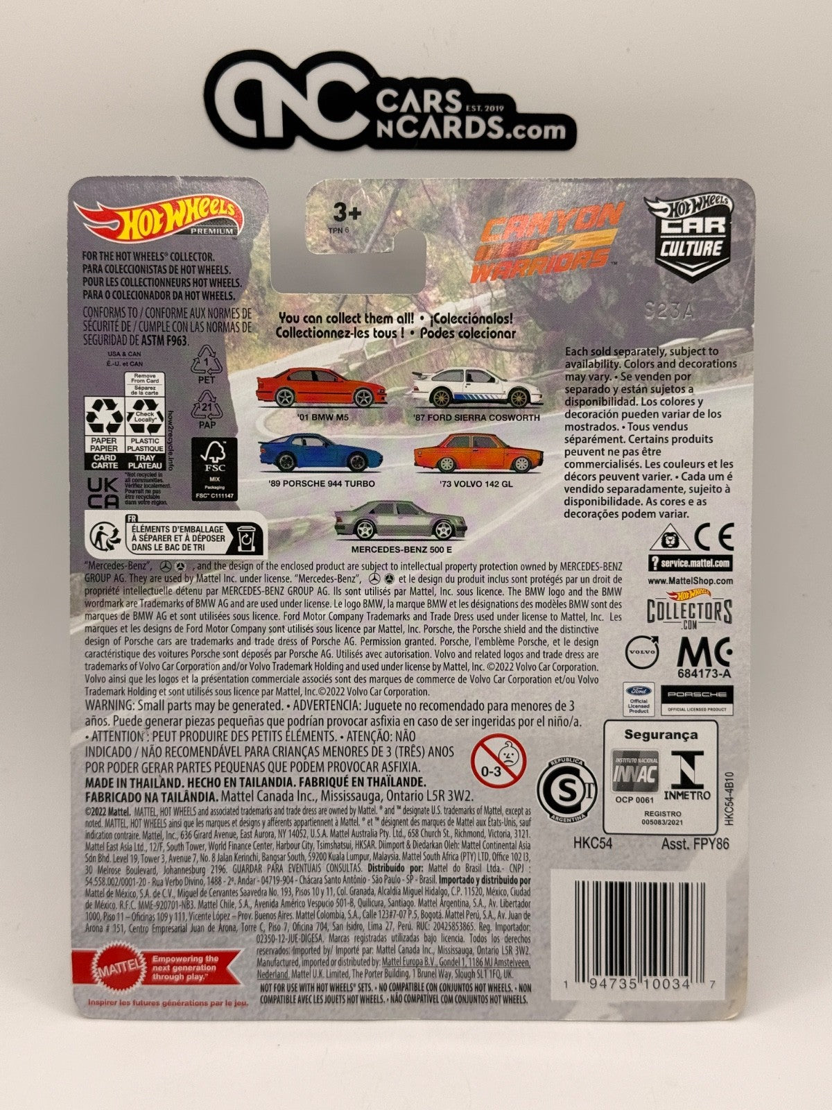 2023 Hot Wheels Premium Car Culture Canyon Warriors 2/5 '87 Ford Sierra Cosworth