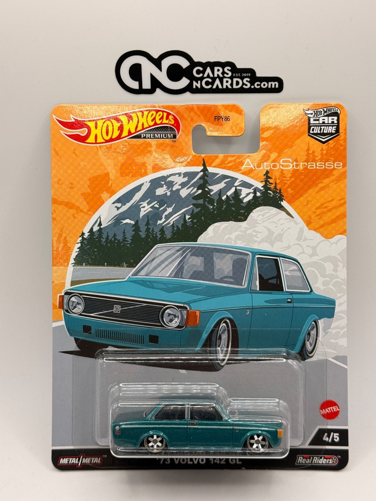 2022 Hot Wheels Premium Car Culture Auto Strasse 4/5 '73 Volvo 142 GL Teal