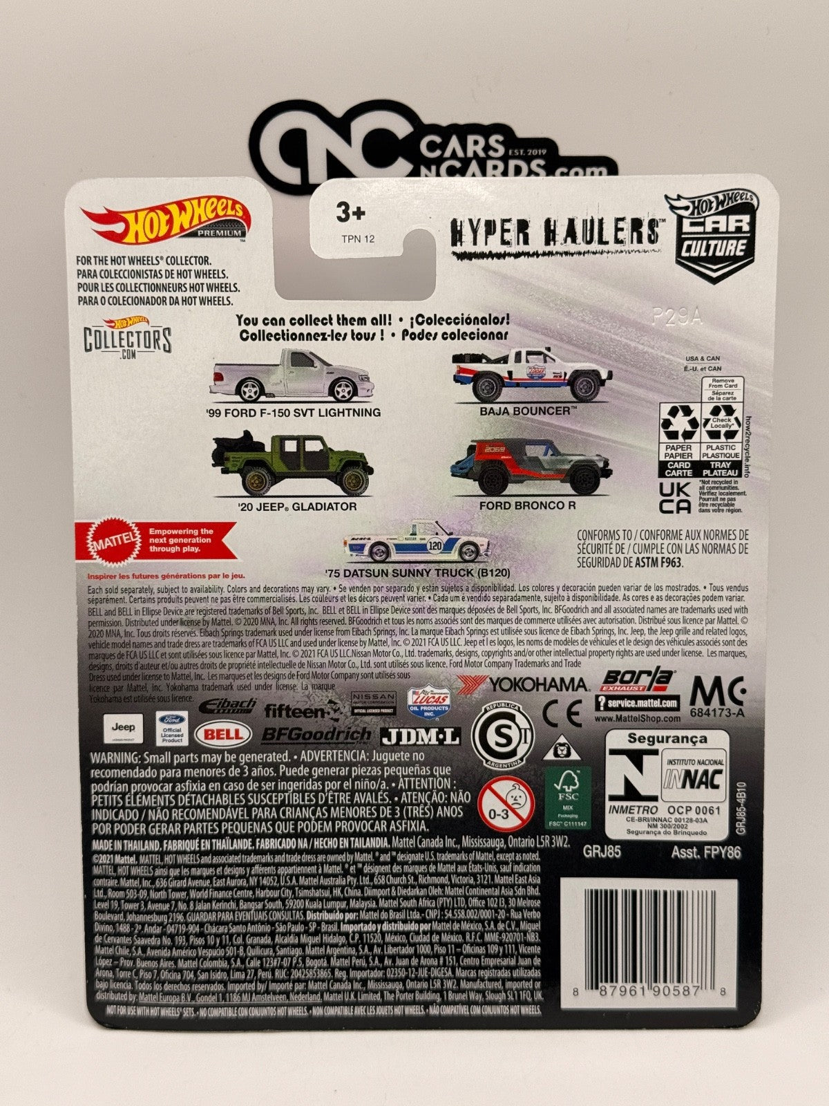 2021 Hot Wheels Premium Car Culture Hyper Haulers 4/5 Ford Bronco R