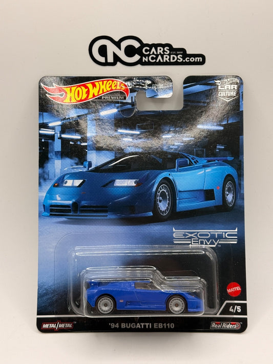 2022 Hot Wheels Premium Car Culture Exotic Envy 4/5 '94 Bugatti EB110 Blue