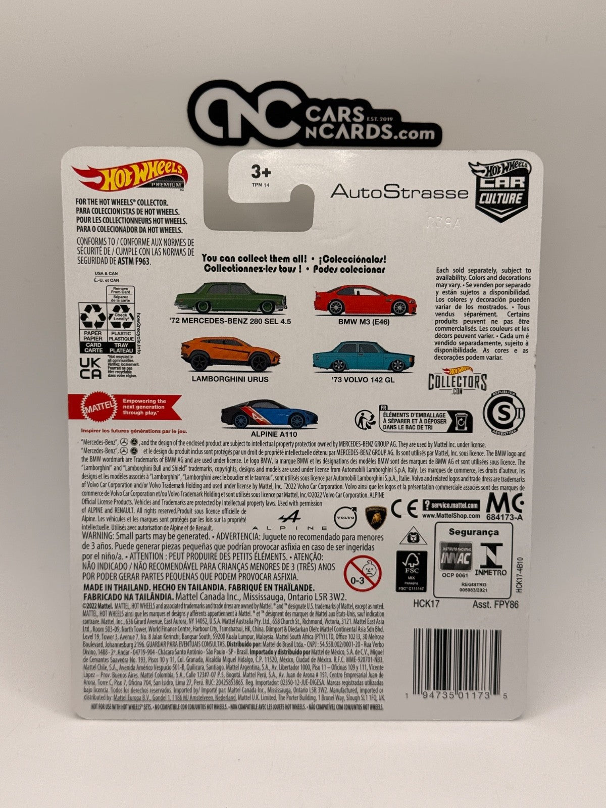 2022 Hot Wheels Premium Car Culture Auto Strasse 5/5 Alpine A110 Blue