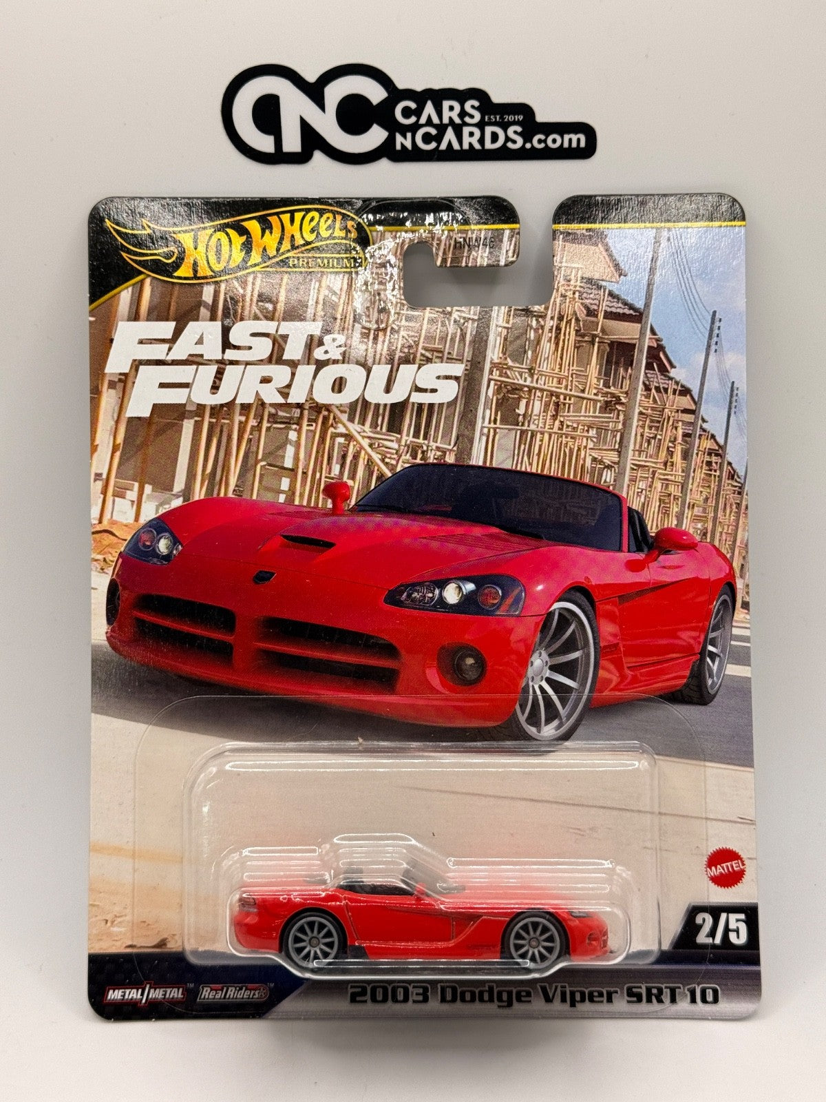 2025 Hot Wheels Premium Fast & Furious 2/5 2003 Dodge Viper SRT 10 Red