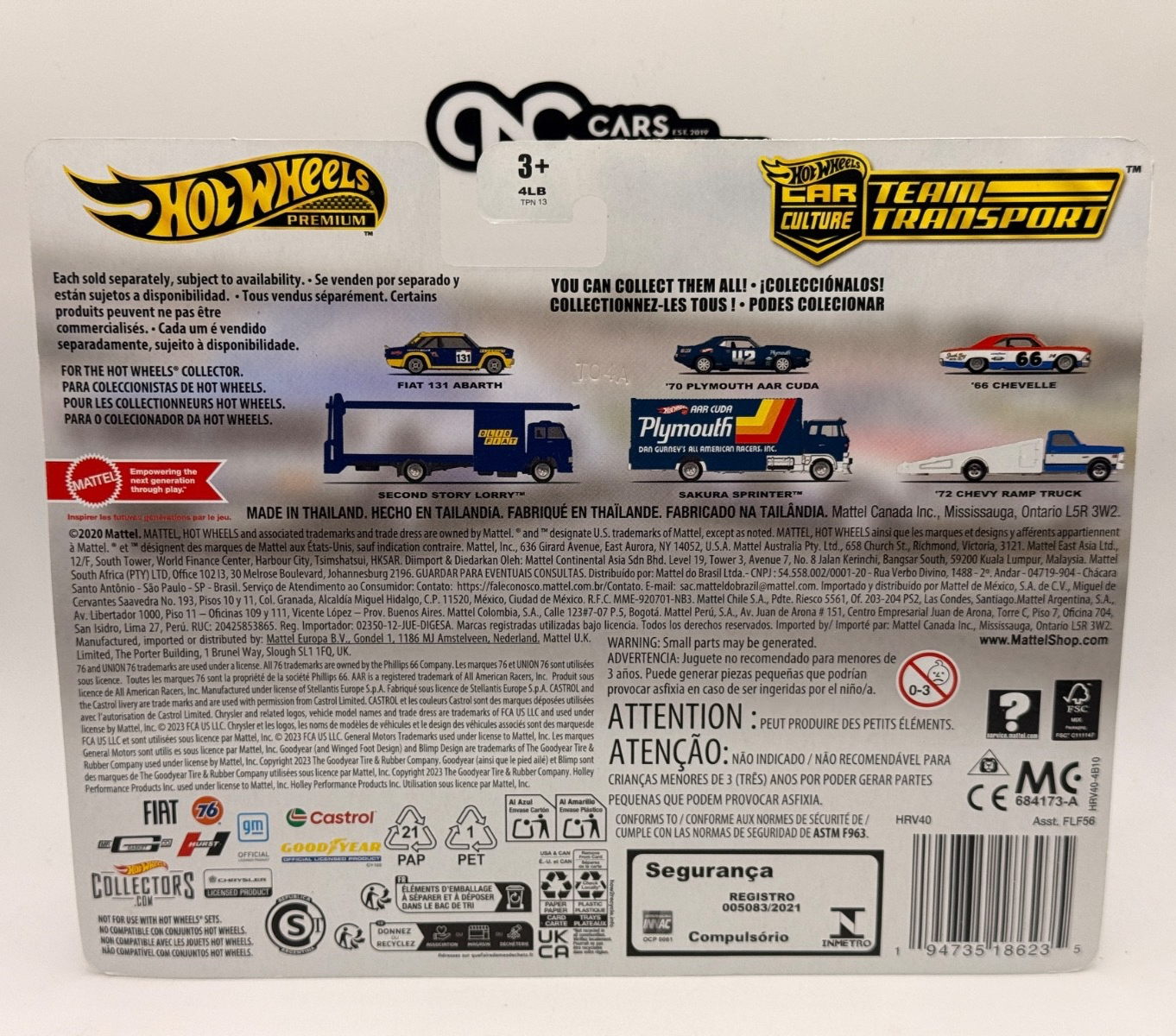 2024 Hot Wheels Premium Team Transport #64 '66 Chevelle (Soft Corners)