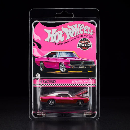 2025 Hot Wheels RLC Exclusive 1969 Dodge Charger R/T Pink With Protector