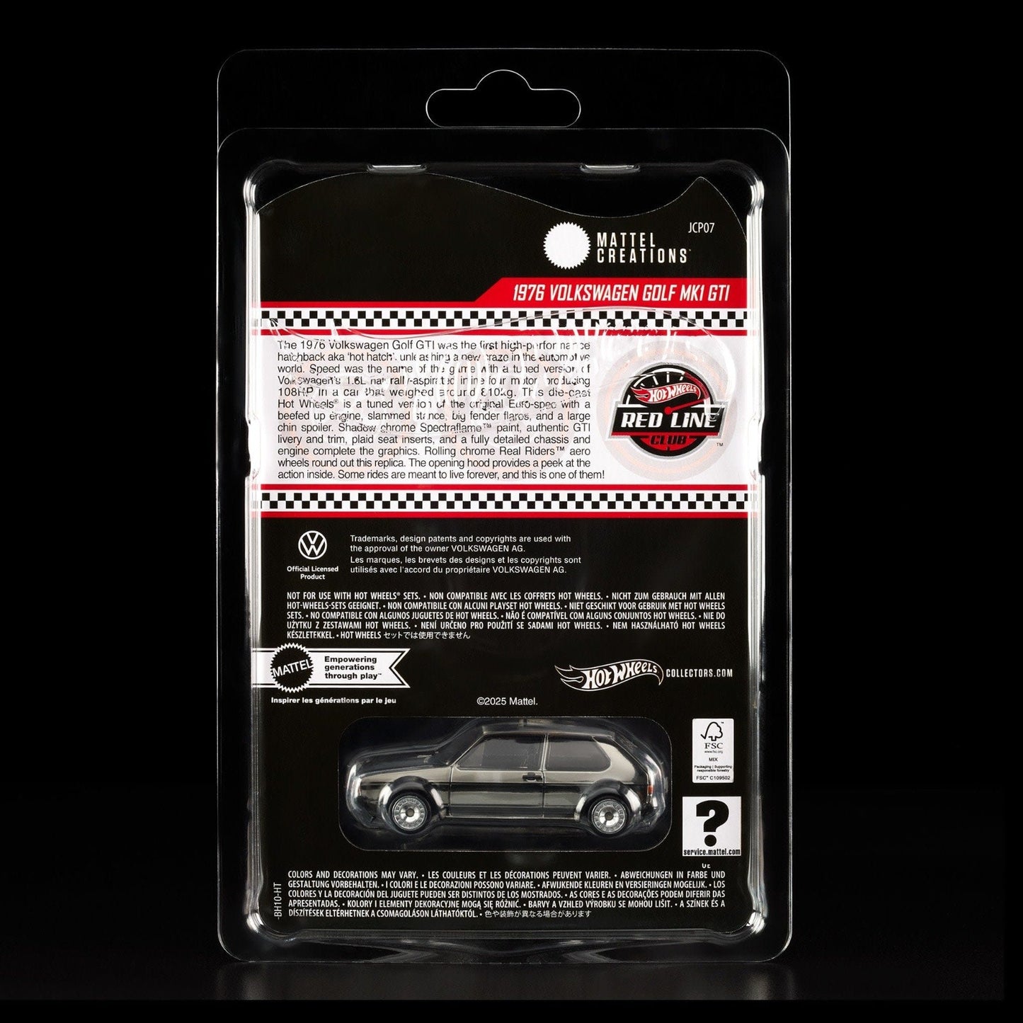 2026 Hot Wheels RLC Exclusive 1976 Volkswagen Golf Mk1 GTI With Protector