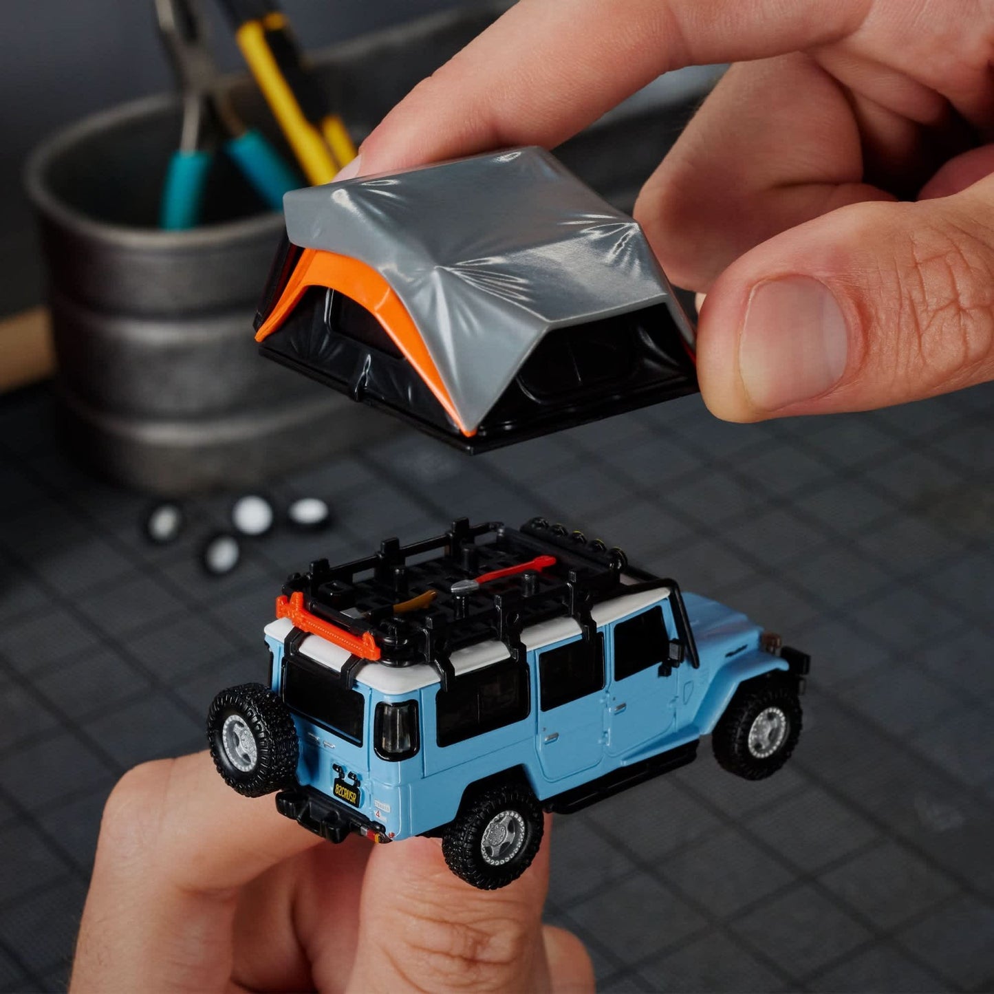 2025 Hot Wheels Elite 64 Mod Shop 1982 Custom Toyota Land Cruiser FJ45 Troopy