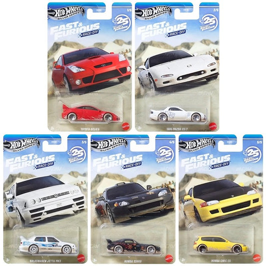 2026 Hot Wheels Silver Series Fast & Furious Race-Off Mix 3 Set of 5