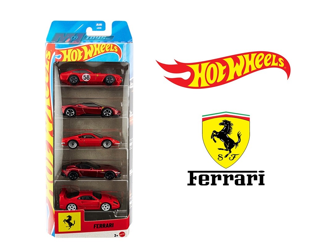 2026 Hot Wheels 1:64 Ferrari 5-Pack JLN12