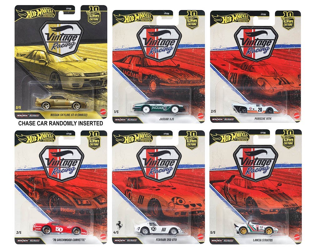 2026 Hot Wheels 1:64 Car Culture 10th T Case Vintage Racing Factory Sealed Case