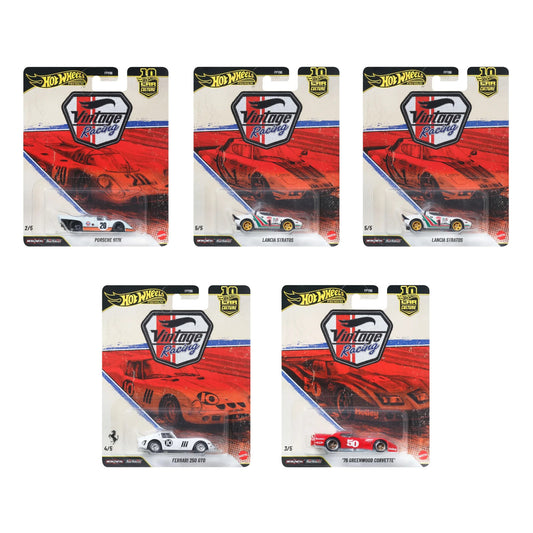 2026 Hot Wheels 1:64 Car Culture 10th Anniversary Vintage Racing Full Set of 5