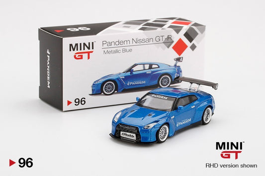 Mini GT #96 Pandem Nissan GT-R R35 Metallic Blue Open Box RARE