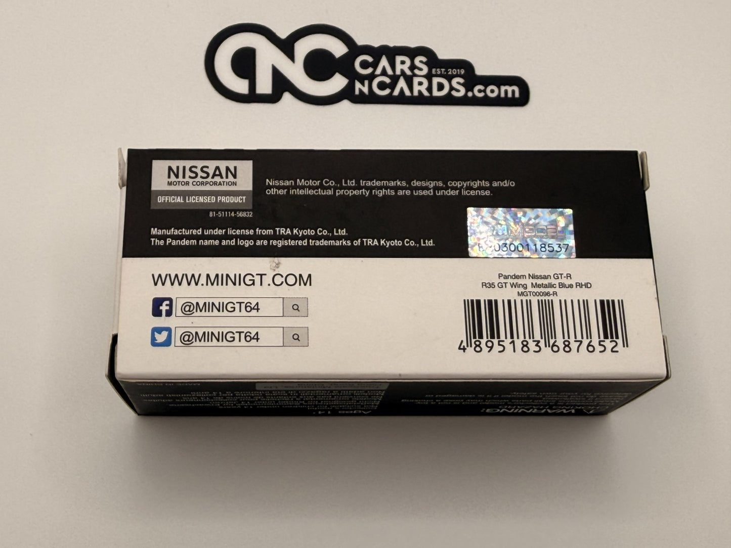 Mini GT #96 Pandem Nissan GT-R R35 Metallic Blue Open Box RARE
