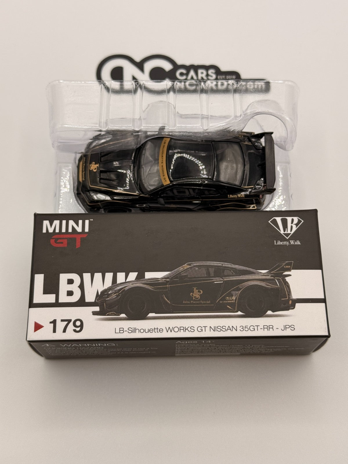 MINI GT #179 LB-Silhouette WORKS GT NISSAN 35GT-RR Ver.1 JPS Open Box