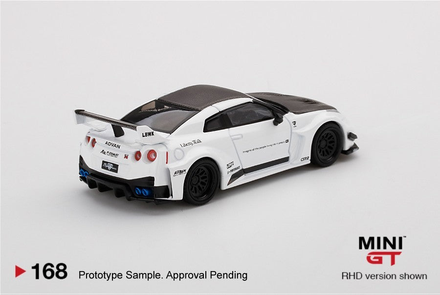 MINI GT #168 LB-Silhouette WORKS GT NISSAN 35GT-RR Ver.1 White Open Box