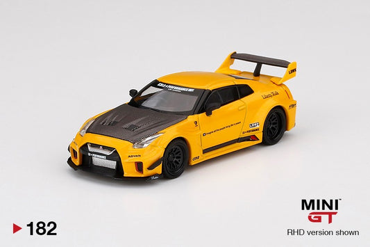Mini GT 182 LB-Silhouette WORKS GT NISSAN 35GT-RR Ver.1 Yellow Open Box