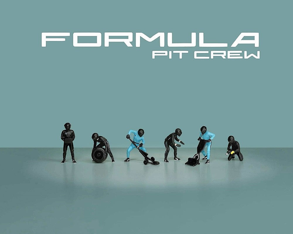 American Diorama 1:64 Figures Formula Pit Crew – Team Black – MiJo Exclusives