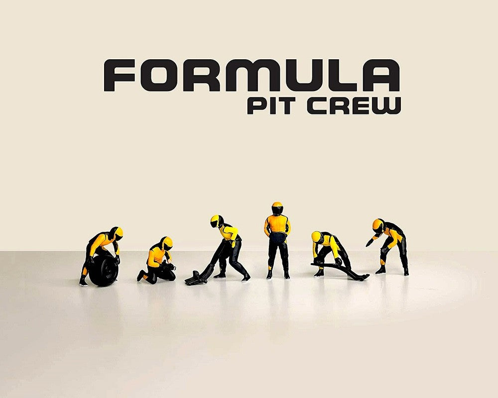 American Diorama 1:64 Figures Formula Pit Crew – Team Orange – MiJo Exclusives