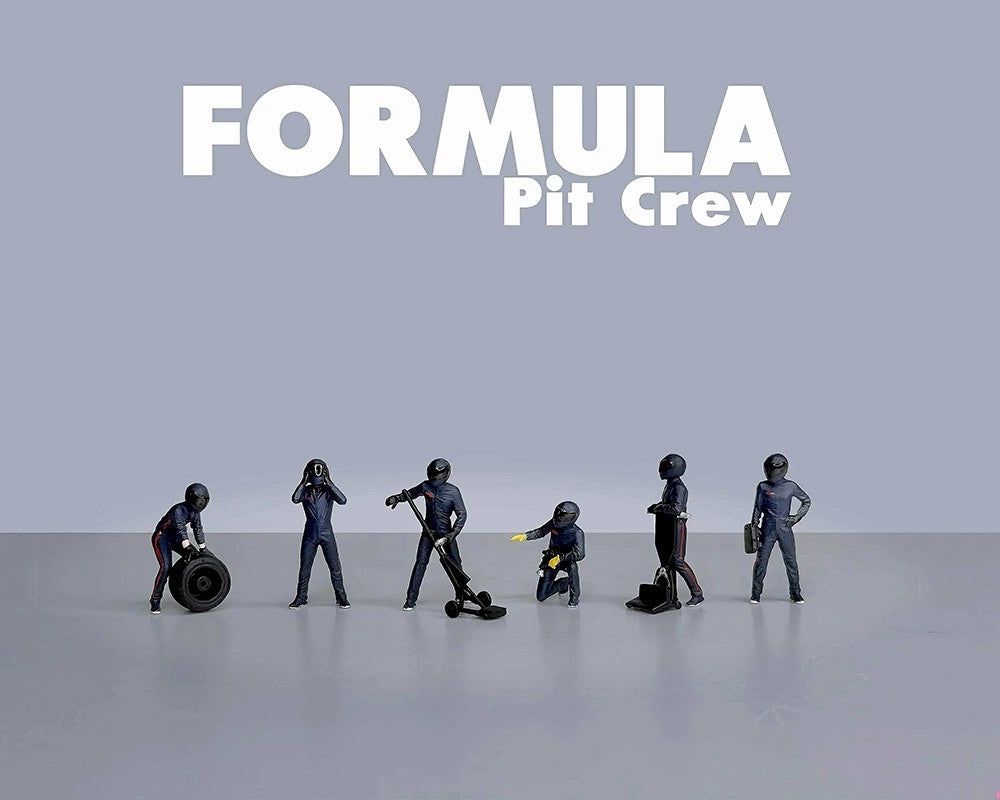 American Diorama 1:64 Figures Formula Pit Crew – Team Blue – MiJo Exclusives