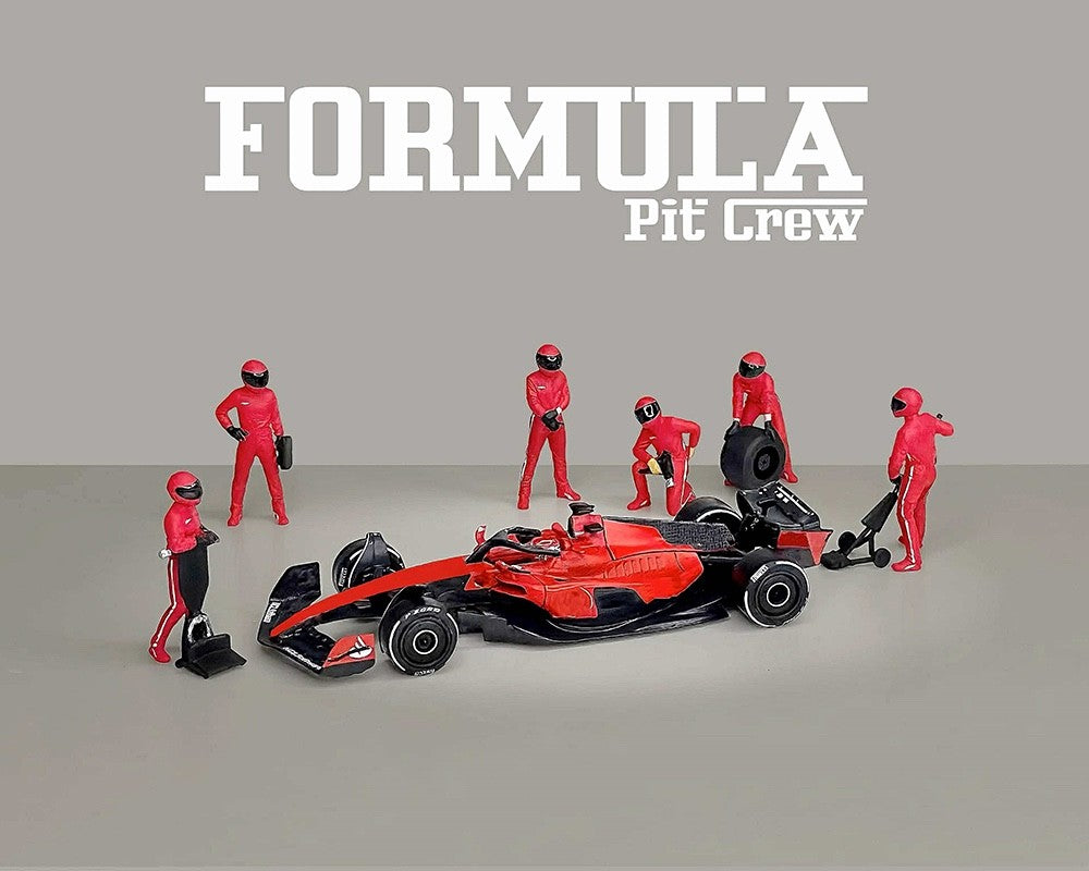 American Diorama 1:64 Figures Formula Pit Crew – Team Red – MiJo Exclusives