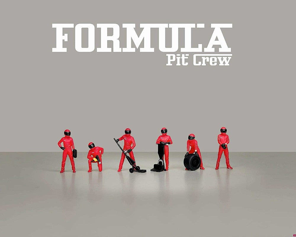 American Diorama 1:64 Figures Formula Pit Crew – Team Red – MiJo Exclusives