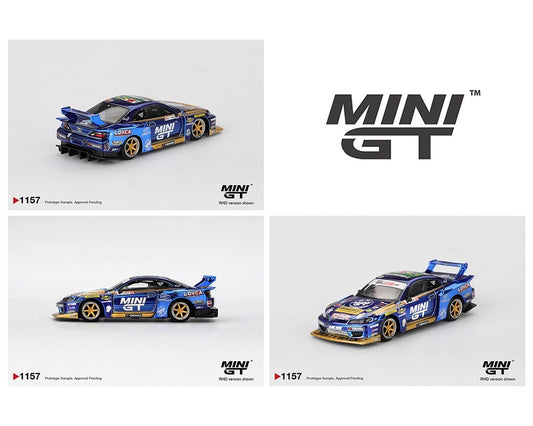 Mini GT 1:64 Nissan LB-Super Silhouette S15 SILVIA #555 Liberty Walk MGT01157-BL
