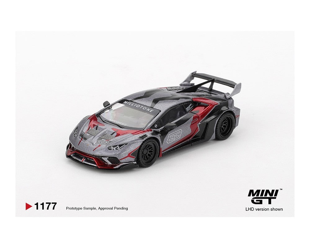 Mini GT 1:64 LB WORKS Lamborghini Huracán GT RONIN – Grey MGT01177-BL