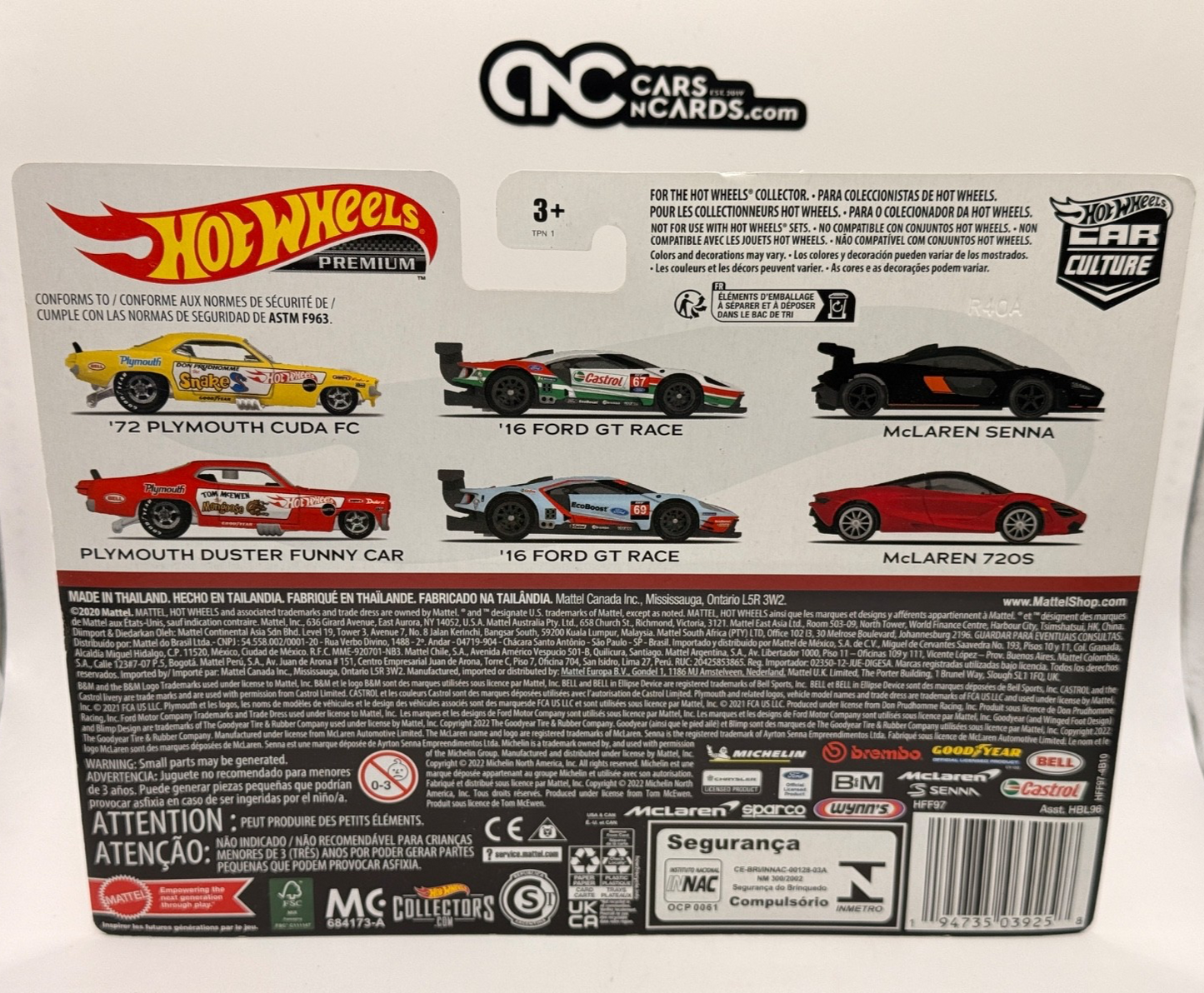 2024 Hot Wheels Premium Car Culture 2 Pack McLaren Senna & McLaren 720S