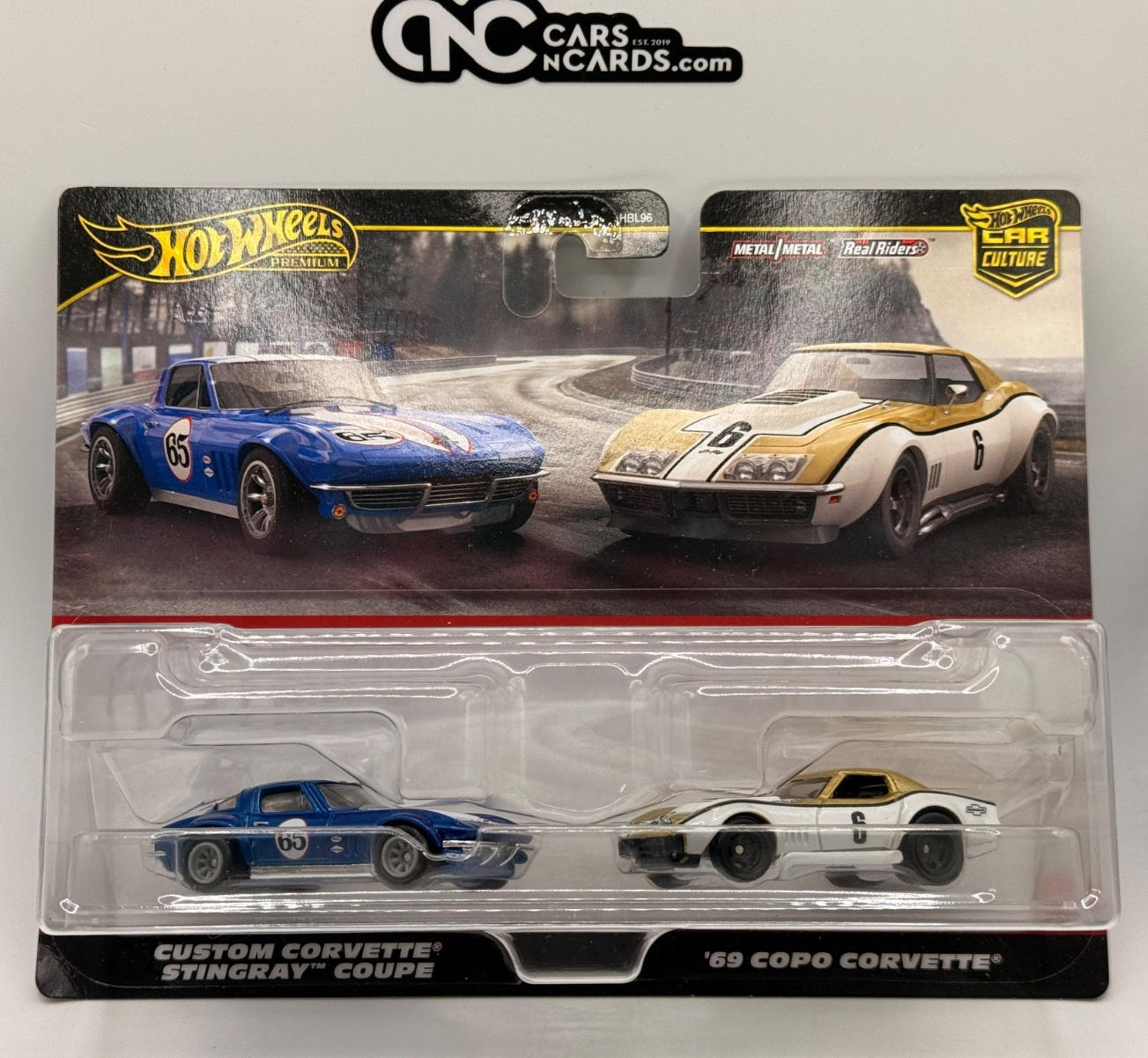 2024 Hot Wheels Premium Car Culture 2 Pack Corvette Stingray & Copo Corvette