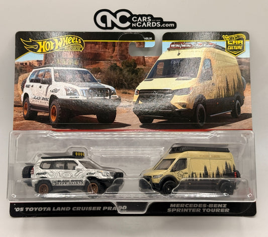 2024 Hot Wheels Premium Car Culture 2 Pack Land Cruiser Prado & Sprinter Tourer