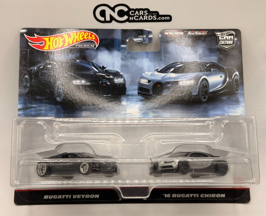 2024 Hot Wheels Premium Car Culture 2 Pack Bugatti Veyron & Bugatti Chiron