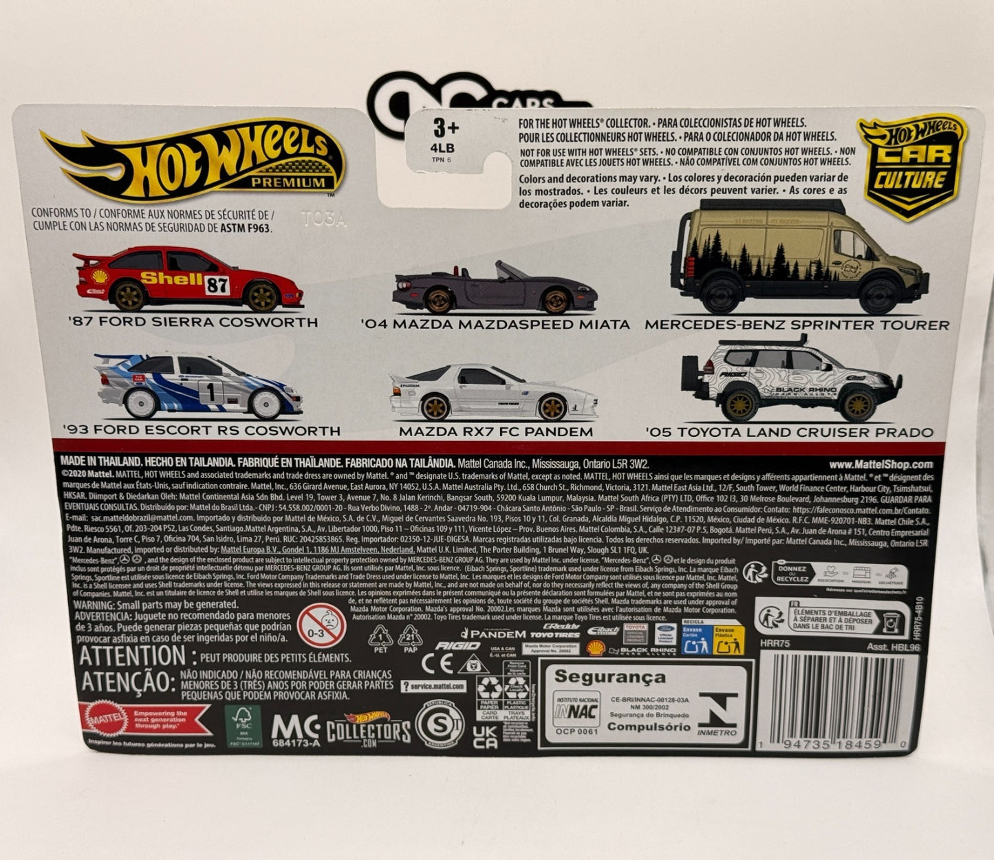 2024 Hot Wheels Premium Car Culture 2 Pack '04 Mazda Mazdaspeed Miata & RX7 FC