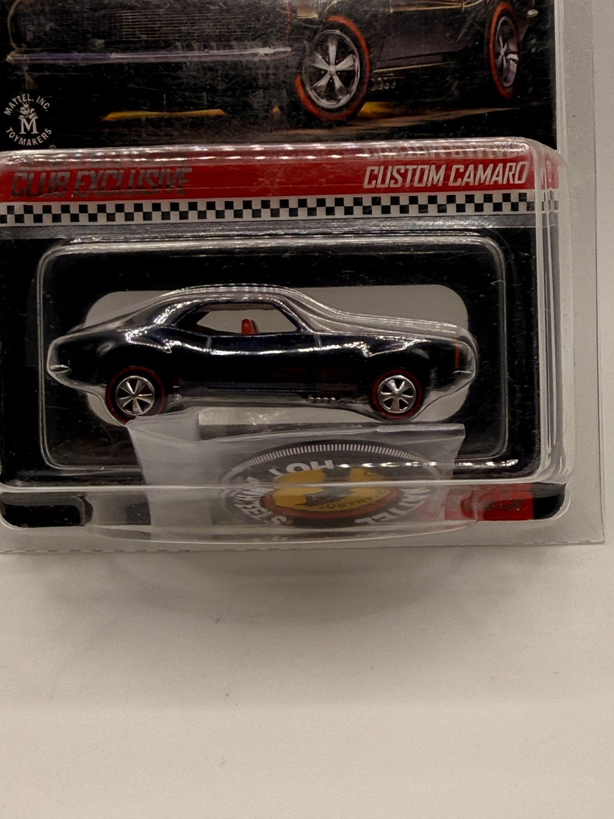 2019 Hot Wheels RLC Membership Car Custom Camaro Black With Pin & Protector