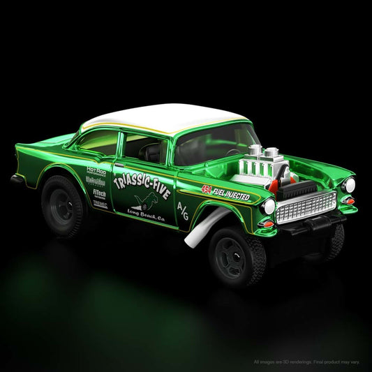 2021 Hot Wheels RLC Red Line Club ’55 Chevy Bel Air Gasser With Protector